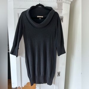 Gray sweater dress